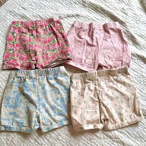 Lot 4 Pairs Sweet Honey Pink Floral SHORTIES Girls Size 8 Bitty Cartwheel Shorts